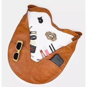 Sash original leather black/brown reversible crossbody